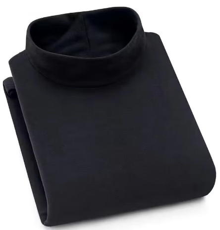 German velvet half turtleneck padded top